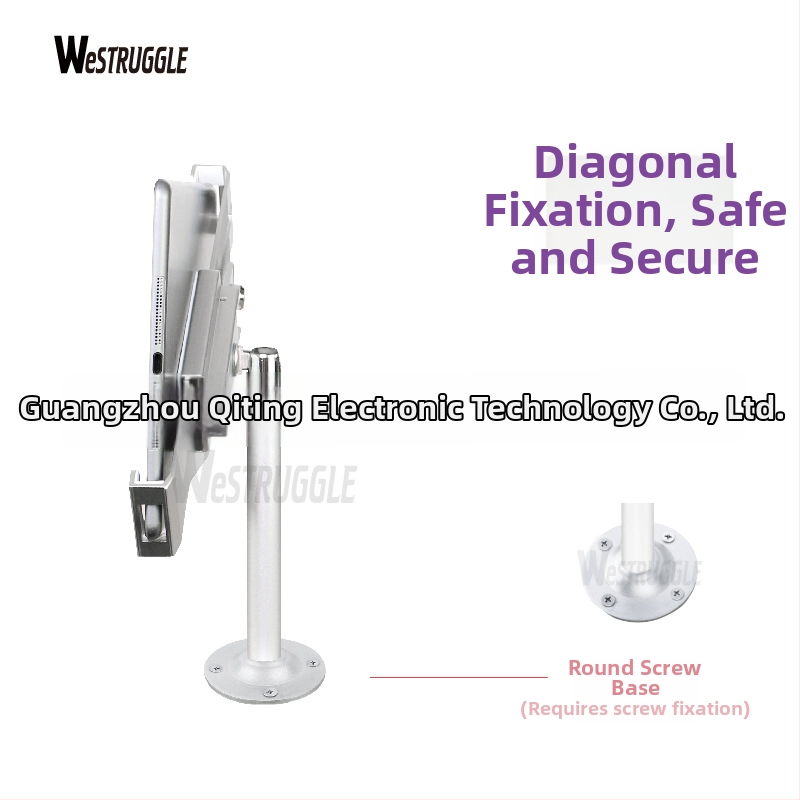 Držiak na tablet s uzamykaním – stolný nastaviteľný držiak pre iPad 2/3/4 a iPad Mini, kovová konštrukcia, 1,1 kg