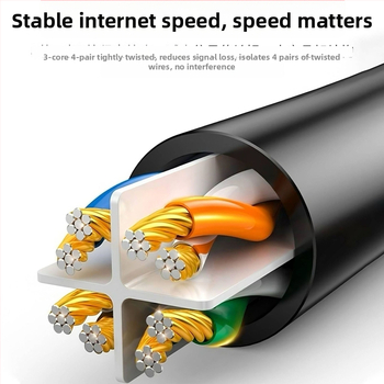 Kábel Cat5e Ethernet so konektorom Cat6, 1 Gbps, pre router, cínovaná meď