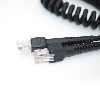 RJ45 tīkla kabelis ar spirālveida atsperi un divkāršu aizsardzību (varš; RJ45–RJ45; piemērots maršrutētājam/datoram)