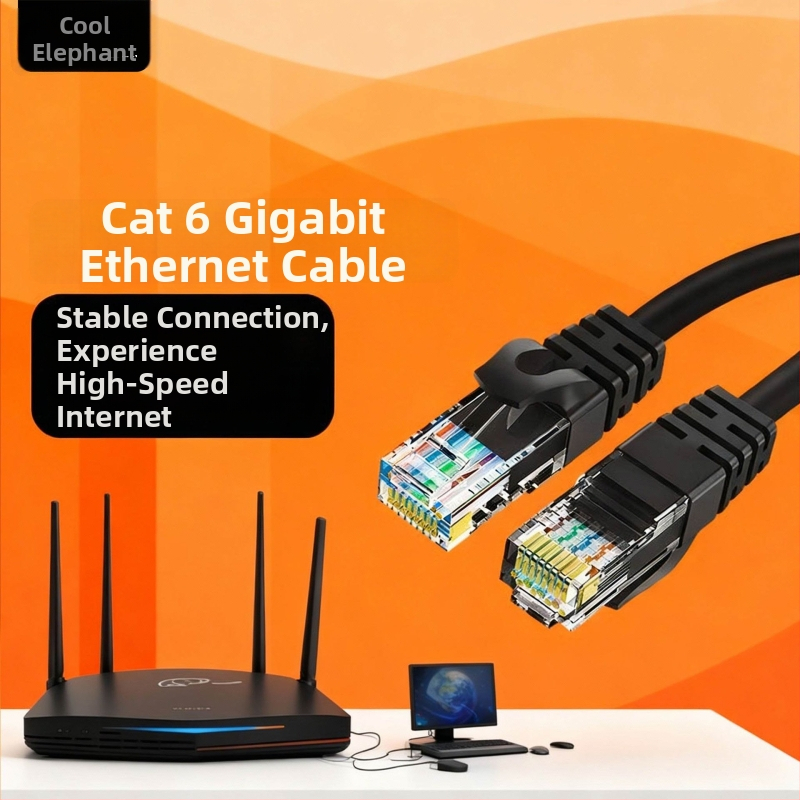 Kuxiang H02 Kategória 6e RJ-45 sieťový kábel pre počítač, meď/hliník, 1 Gbps