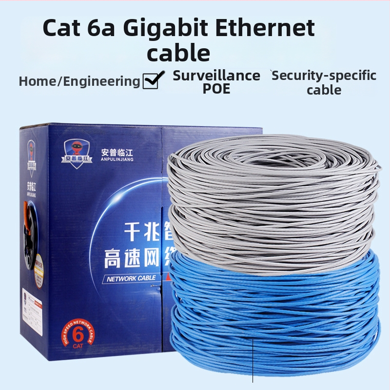 Cat6 dvojito stíněný gigabitový ethernetový kábel, krútený pár, 300 m