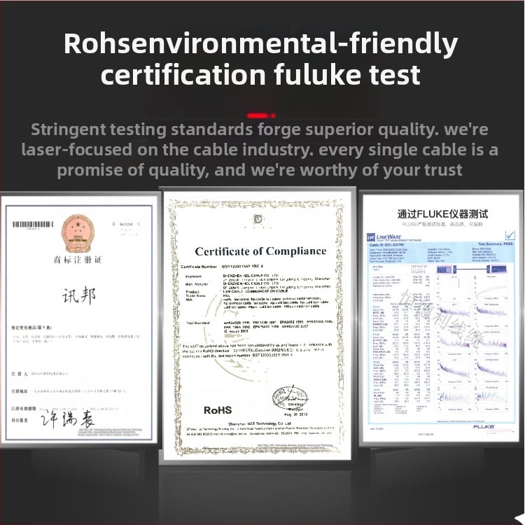 Cat7 Ethernet кабел, двойно екраниран SFTP, 10 Gbps, чист меден проводник, 28/26 AWG, работна температура 80°C