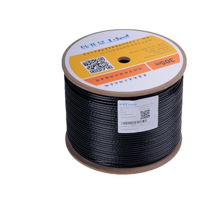 SFTP kültéri kétoldalúan árnyékolt Cat5e hálózati kábel, 0,5 mm tiszta réz maggal, 100 Mbps, külső kettős burkolattal