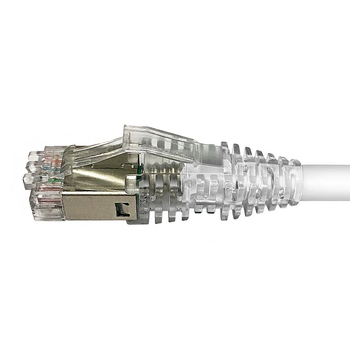 Commscope Jumper ecranat Cat 6A, Model NPC6ASZDB-WT003M, 1 Gbps, pentru switch de calculator, interval de temperatură de funcționare -20 °C până la +60 °C, temperatură de stocare -20 °C până la +60 °C, rezistență la tracțiune 90 N