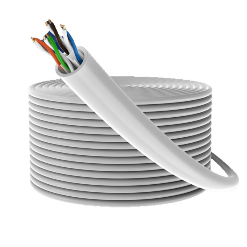 Cablu Ethernet exterior Cat5/6 Gigabit, 8 nuclee, perechi răsucite, impermeabil
