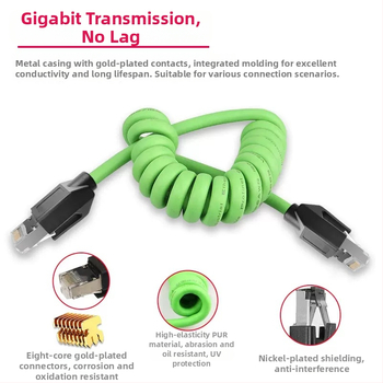 Cat6a árnyékolt sodort érpár ipari Ethernet RJ45-kábel, beltéri használat, 10 Gbps, -25–75°C