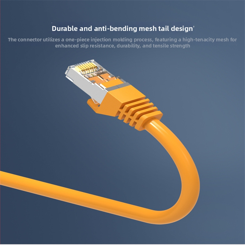 Cablu Ethernet Cat6a 8-core, cu ecranare dublă, RJ-45, Gigabit, cupru pur
