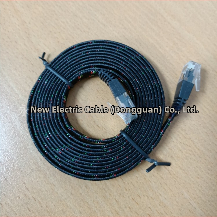 CAT6 plochý ethernetkábel, vnútorné aj vonkajšie použitie, bezkyslíková meď, Gigabit, UTP, 250MHz