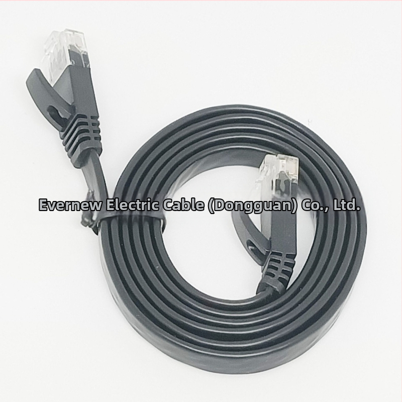 CAT6 plochý ethernetkábel, vnútorné aj vonkajšie použitie, bezkyslíková meď, Gigabit, UTP, 250MHz