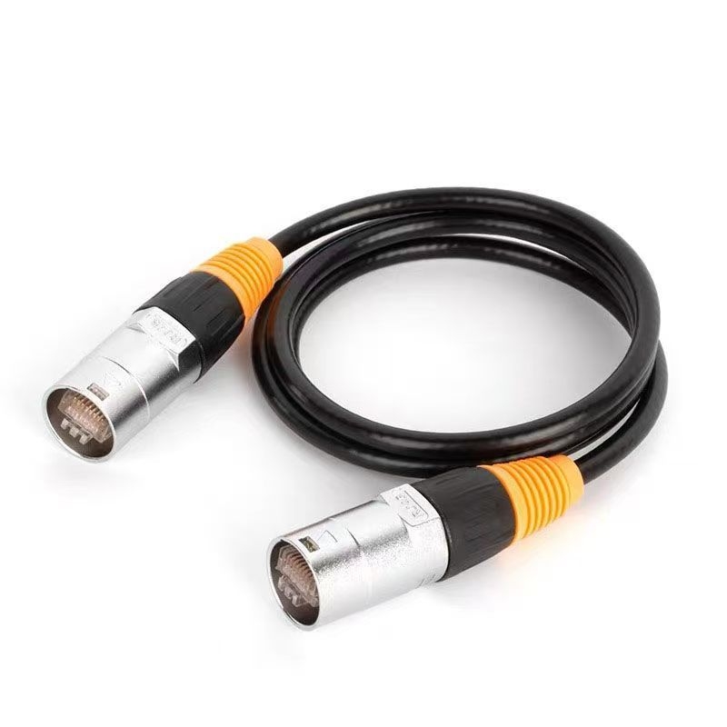RJ45 Cat6a vodootporan patch kabel s aviacijskim priključkom za serverske sobe i rudarski sustav, gigabitni Ethernet kabel za unutarnju upotrebu