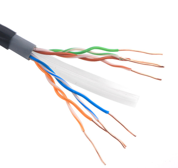 Външен CAT6 Gigabit мрежов кабел за видеонаблюдение, 8-ядрен 0,58 мм мед без кислород, двойна обвивка, водоустойчив, диапазон -20 до 60 °C