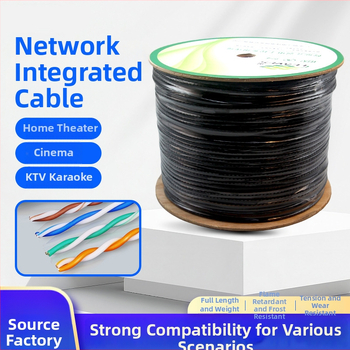 8-jadrový vonkajší vodotesný sieťový kábel so zdrojom napájania, integrovaná káblová línia pre inžinierske inštalácie, na zákazku