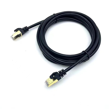 Cablu Ethernet Category 7 dublu ecranat SFTP, conector RJ-45, cupru oxigen-free placat cu aur, utilizare în interior/exterior, 1 Gbps