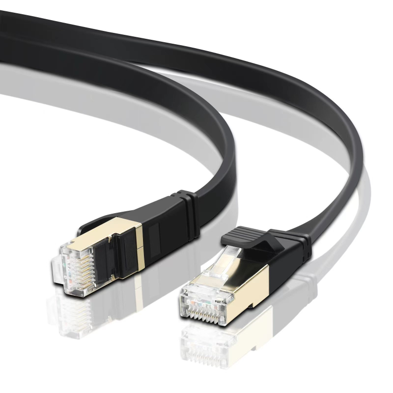 Plošni CAT8 dvostruko oklopljen mrežni kabel 40 Gbps za računala, usmjerivače i prekidače