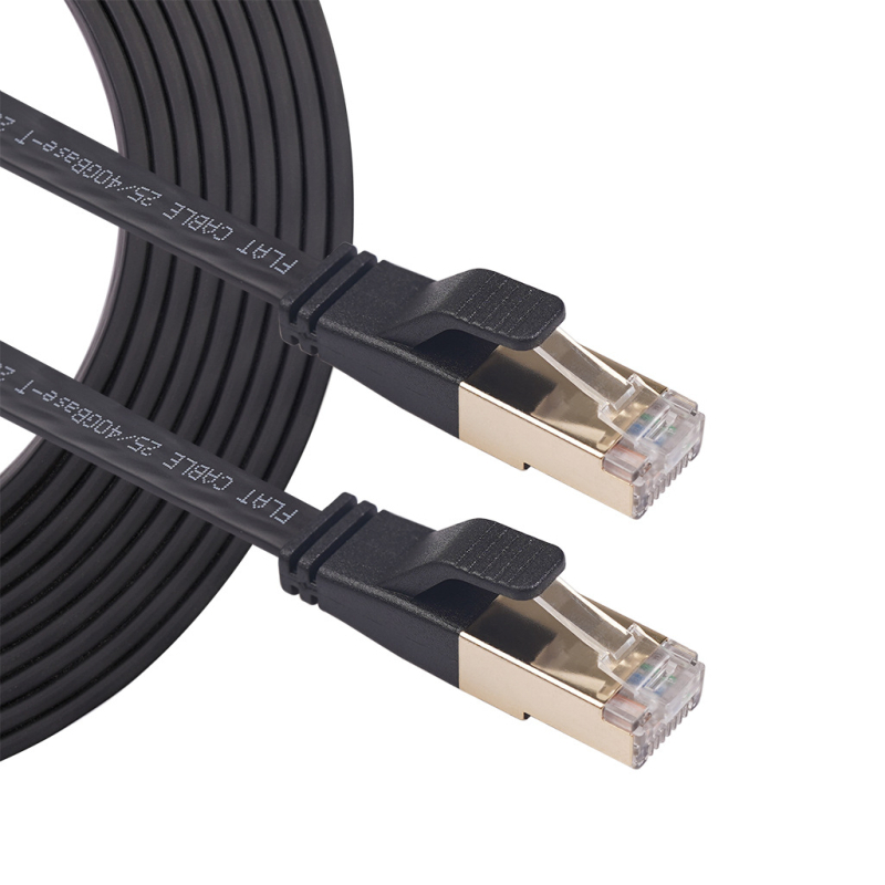 Plošni CAT8 dvostruko oklopljen mrežni kabel 40 Gbps za računala, usmjerivače i prekidače
