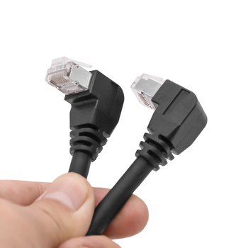 Tuosen CAT6 8P8C 26AWG 90° zavojni Ethernet kabel, 10 Gbps, -40°C do 50°C