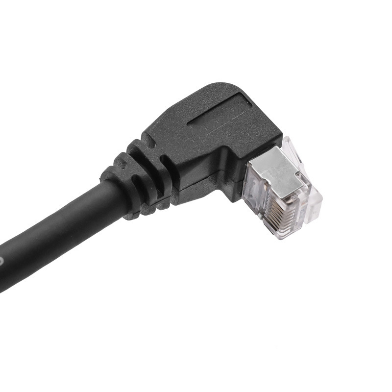 Tuosen CAT6 8P8C 26AWG 90° zavojni Ethernet kabel, 10 Gbps, -40°C do 50°C