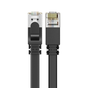 Cat7 10 Gbps dvostrano oklopljeni plosnati Ethernet kabel, RJ-45, bakar bez kisika
