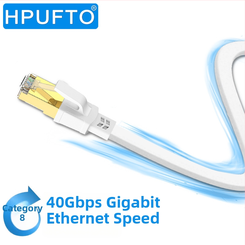Hepuhto CAT8 RJ45 Plošný Ethernetový kábel 10Gbps Čistá meď