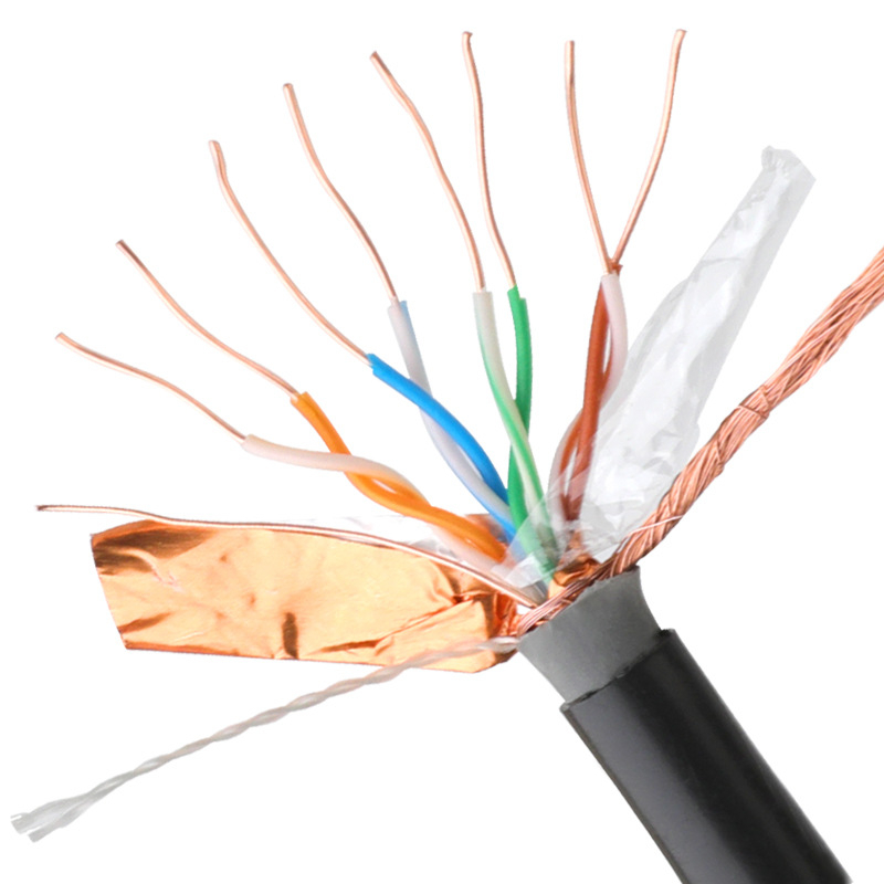Vanjski Cat5e dvostrano oklopljen mrežni kabel s bakrenim vodom bez oksidacije, zaštita aluminijskom folijom i tkanom mrežom, duljina 300 m, PoE kompatibilan