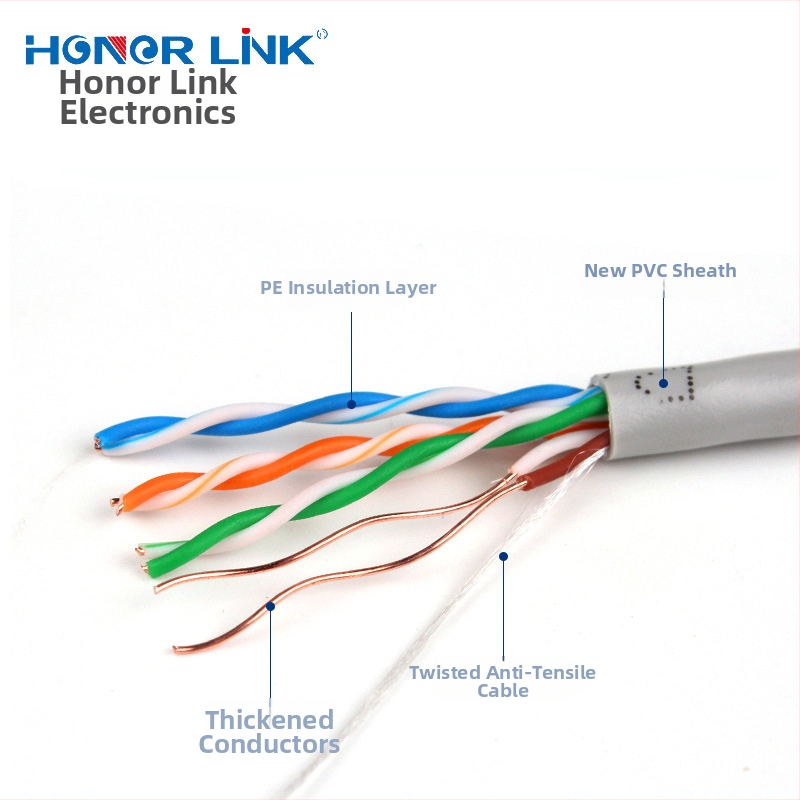 Vonkajší CAT5e Ethernet kábel, neekranovaný, 500–1000 Mbps, 0–60 °C, ťahová pevnosť 500 N, tlaková pevnosť 500 N