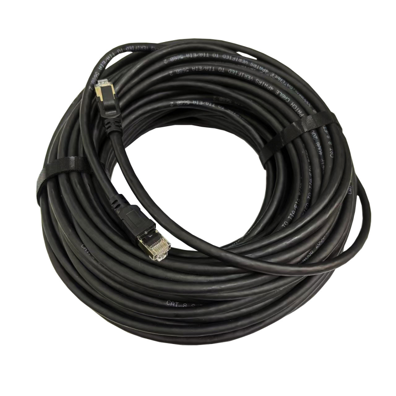 Ethernet CAT8 кабел с RJ-45 конектори, кръгъл меден проводник, 26 AWG, 40 Gbps