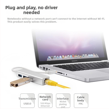 Apple palaikantis USB-C tinklo centras su HDMI ir Ethernet, USB hub, 50 g, 2024 išleidimas, sandėlyje