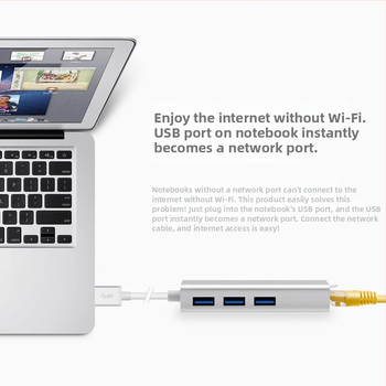 Apple palaikantis USB-C tinklo centras su HDMI ir Ethernet, USB hub, 50 g, 2024 išleidimas, sandėlyje