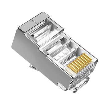 RJ45 Cat6 aizsargāts Ethernet savienotājs, 8 vadus, tīrs vara