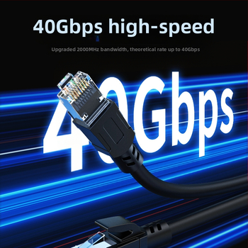 CableCreation Kabel Mreže Kategorije 8 s Zaštitom, 40Gbps, RJ-45, Unutarnja Upotreba, Osmeročlani Uvijeni Par