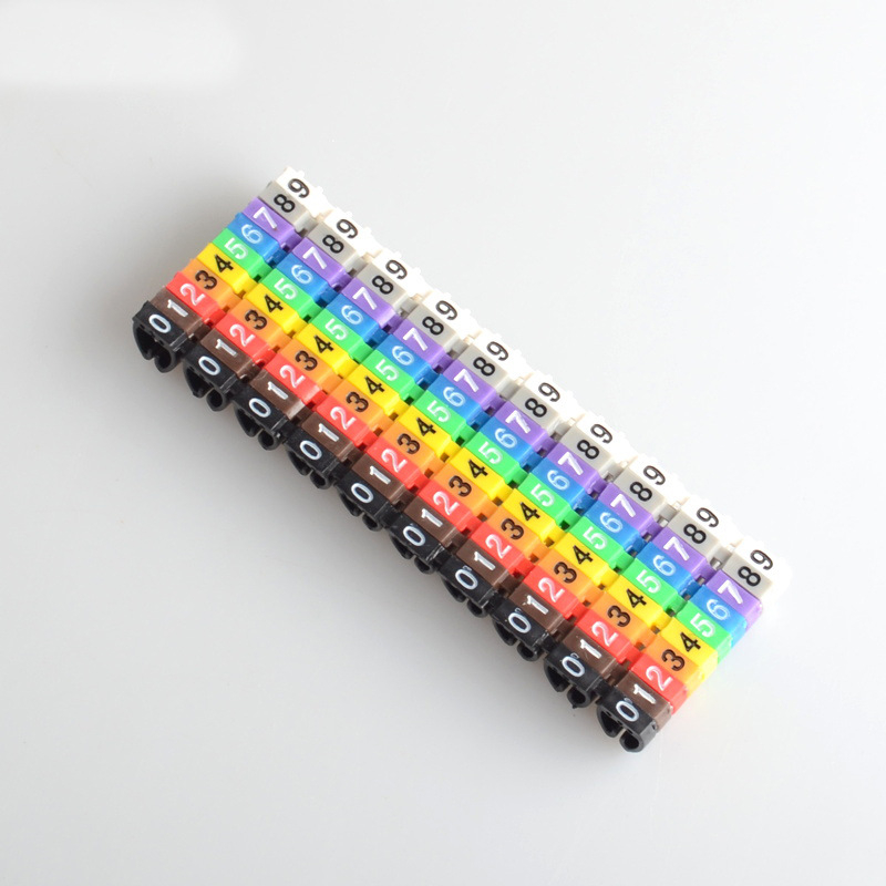 Πλαστική ετικέτα καλωδίου υπολογιστών με σωληνάκι αριθμών τύπου κάρτας, προσαρμοσμένη σήμανση