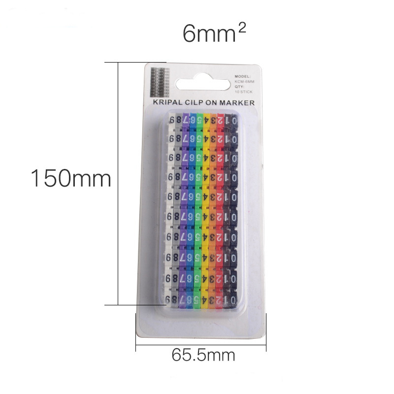 Πλαστική ετικέτα καλωδίου υπολογιστών με σωληνάκι αριθμών τύπου κάρτας, προσαρμοσμένη σήμανση