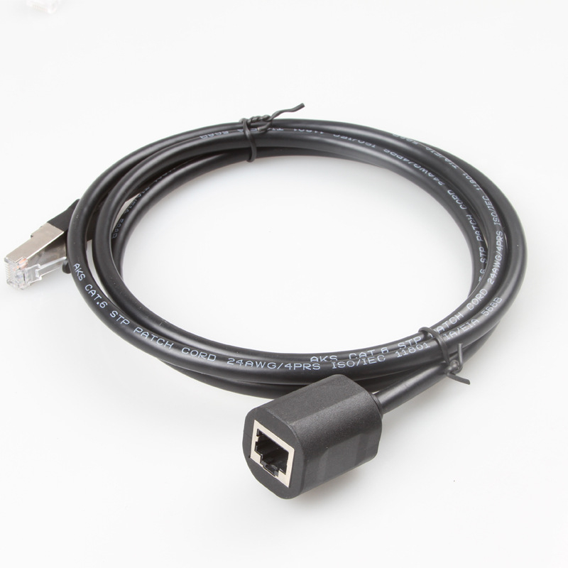 Cat6 RJ-45 Ethernet hosszabbító kábel, Gigabit, férfi–nő, 24AWG, csavart érpár