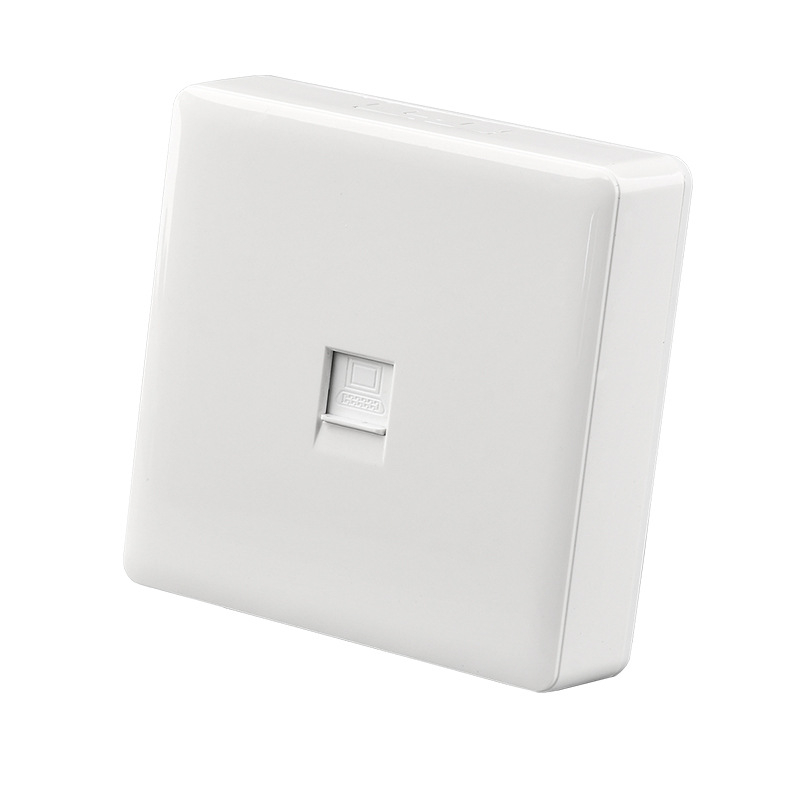 Тип 86 стенен мрежов контакт, 1 порт, 10A, ≤50V