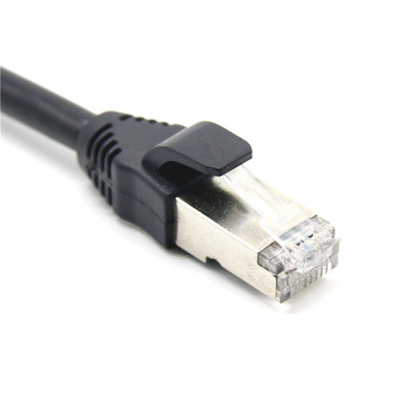 RJ45 muško-ženski produžni kabel Cat6e Gigabit, s ušima i otvorima za vijak, duljina po izboru