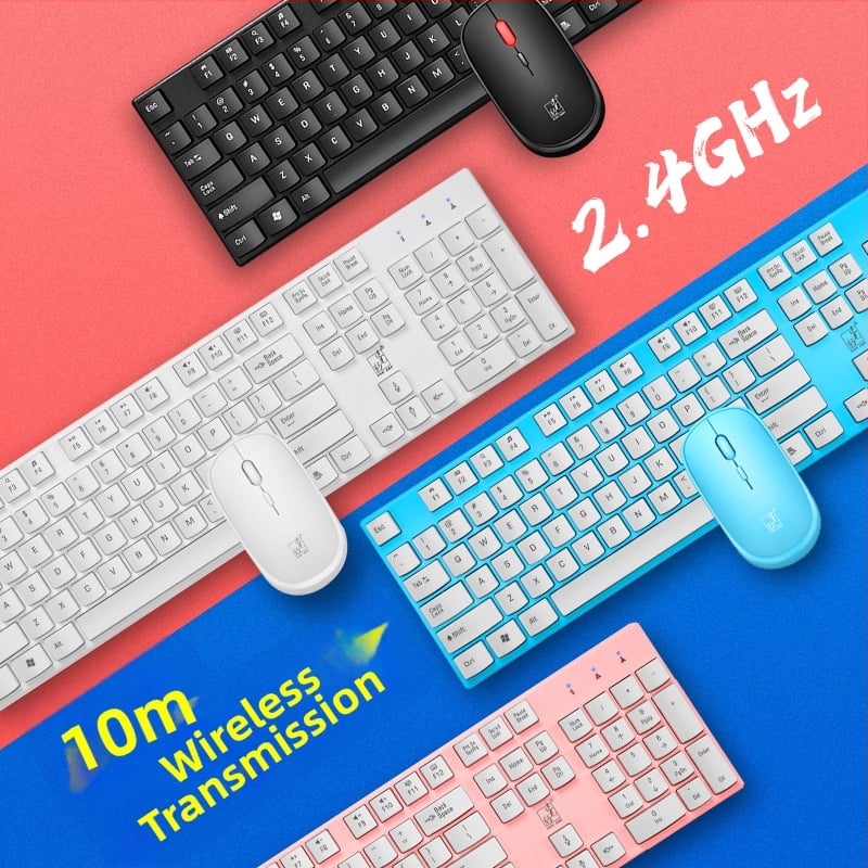 Chasing Leopard 8820 Bezdrôtový set klávesnice a myši — 104 kláves, 2.4G bezdrôtové, 1600 DPI, Plug & Play, ergonomický dizajn, kompatibilný s notebookmi, stolnými počítačmi a all-in-one