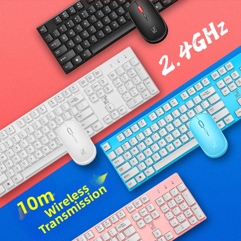 Chasing Leopard 8820 Bezdrôtový set klávesnice a myši — 104 kláves, 2.4G bezdrôtové, 1600 DPI, Plug & Play, ergonomický dizajn, kompatibilný s notebookmi, stolnými počítačmi a all-in-one