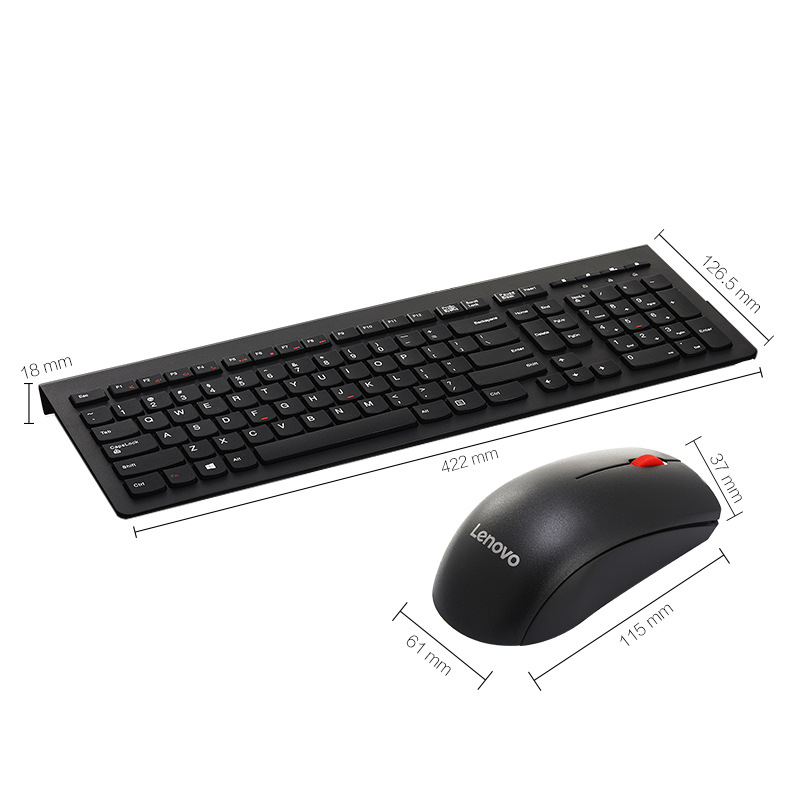 Lenovo M120PRO Set tastatură și mouse wireless, Plug-and-Play, ergonomic, compatibil universal