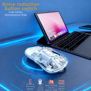 M9 bezdrôtová optická myš so tromi režimami – 6 tlačidiel, 2400 dpi, nabíjateľný Bluetooth, 2.4G + Bluetooth 5.0, Plug & Play