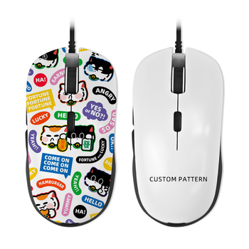 Hőtranszferes egérfedél testreszabáshoz, USB interfész, 2000 DPI, logó nyomtatás, modell pc-01