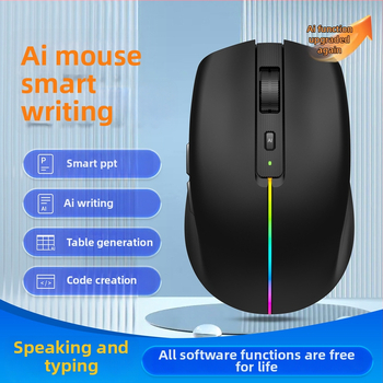 Mouse wireless cu translator vocal AI, suport multi-dispozitiv, 2.4G + Bluetooth 5.0, 6 taste, DPI 1000–2400, plug-and-play