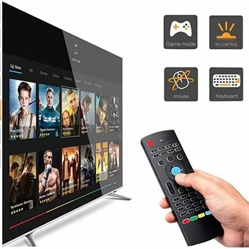 MX3 mouse aerian cu tastatură IR, telecomandă wireless iluminată, 81 de taste, funcționare fotoelectrică, tehnologie fără fir GFSK