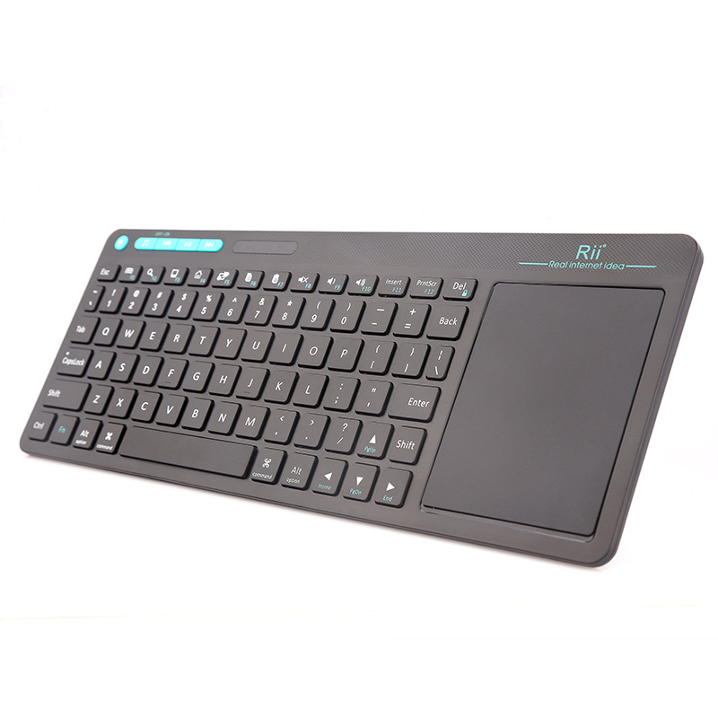 Rii K518 Bezdrôtová klávesnica s integrovanou dotykovou plochou – USB, Bezdrôtové pripojenie, Plug-and-Play, Multimediálne a skratkové klávesy, Ergonomické, Univerzálna kompatibilita