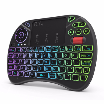 I8X mini tastatură wireless cu 71 taste, iluminare RGB și mouse aer