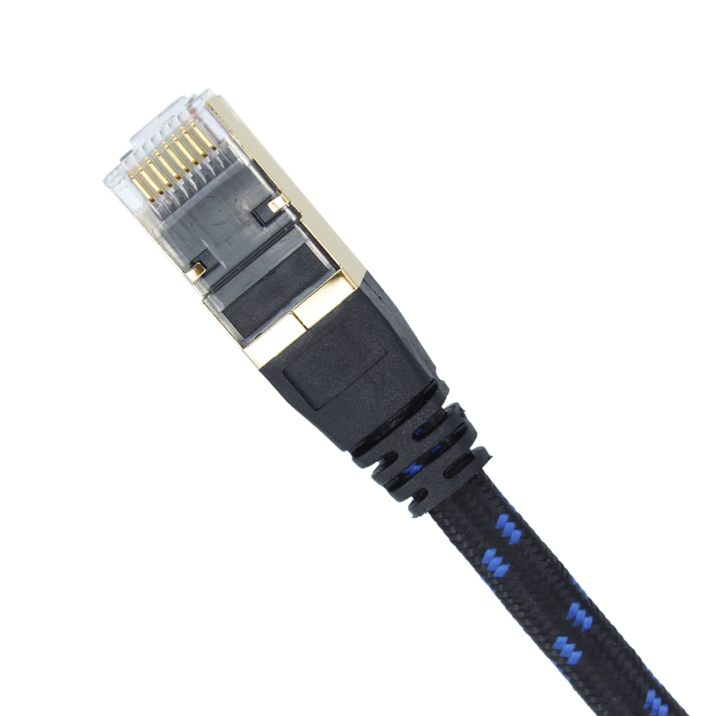 Kecheng KC-0805 Cat8 екраниран кабел за мрежа от чист мед, джъмпер, 2000 пренос, връзка рутер/компютър, -40 до +70°C