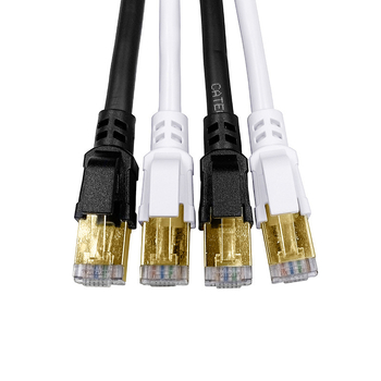 D-Sunty CAT8 Ethernet кабел - RJ45 щитен конектор, проводници от чист мед, двойно екраниране, екологична PVC обвивка, 10 Гбит/с