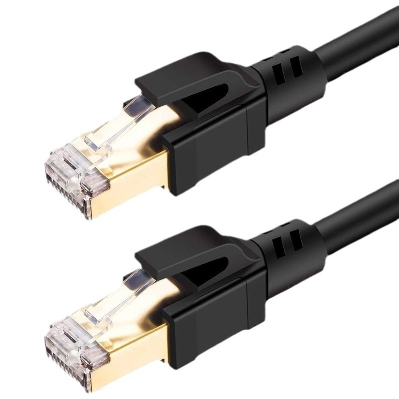 D-Sunty CAT8 Ethernet кабел - RJ45 щитен конектор, проводници от чист мед, двойно екраниране, екологична PVC обвивка, 10 Гбит/с