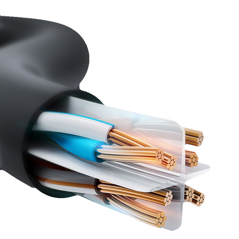 Cat6 гигабитен Ethernet кабел, неекраниран меден кабел, мед без кислород, за външни охранителни системи