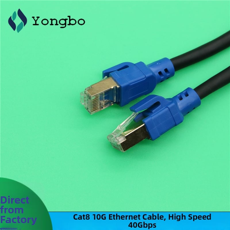 CAT8-SFTP stiený Ethernet kábel, čistý meď, pre počítače, prepínače a smerovače – prenosová rýchlosť 4000