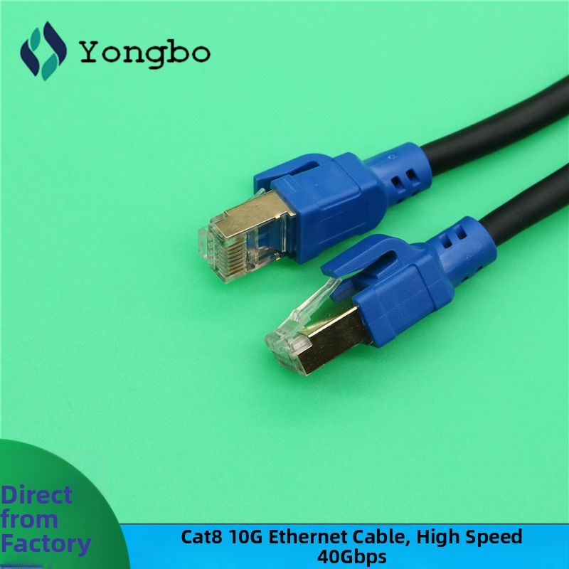 CAT8-SFTP stiený Ethernet kábel, čistý meď, pre počítače, prepínače a smerovače – prenosová rýchlosť 4000